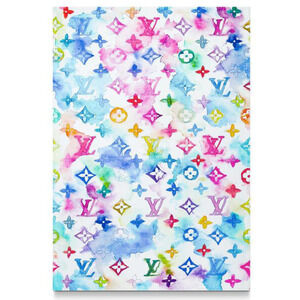 Louis Vuitton Serviette Multicolor Watercolor Monogram Logo Bath Beach Towel